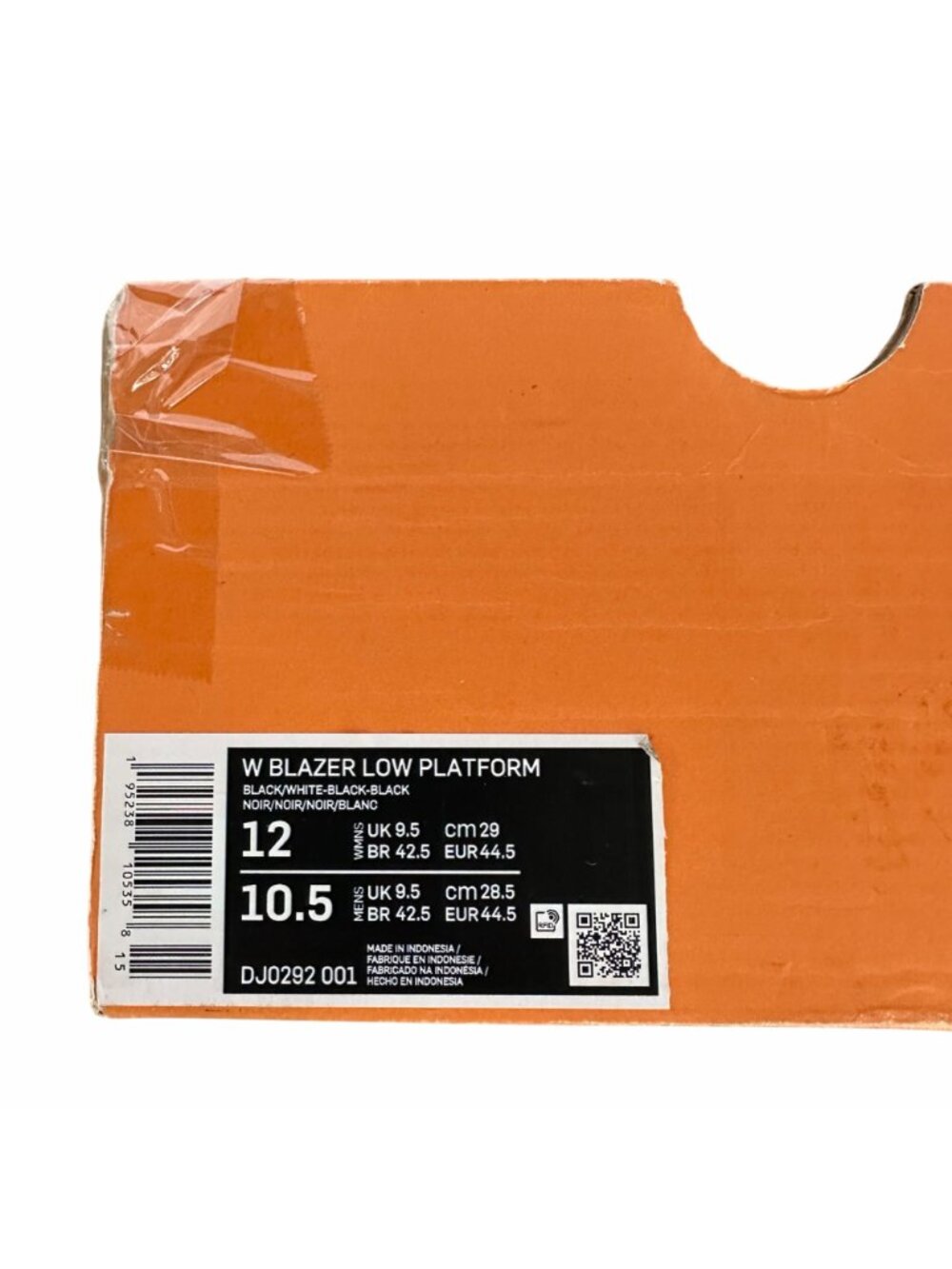 ⭐Rare Nike Blazer Low Platform Sz 12 Women Shoes Black White Sneakers DJ0292-001 - Picture 8 of 11